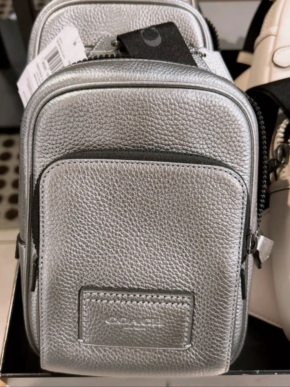 NWT Coach Track Pack 14 CP141 Metallic Ash